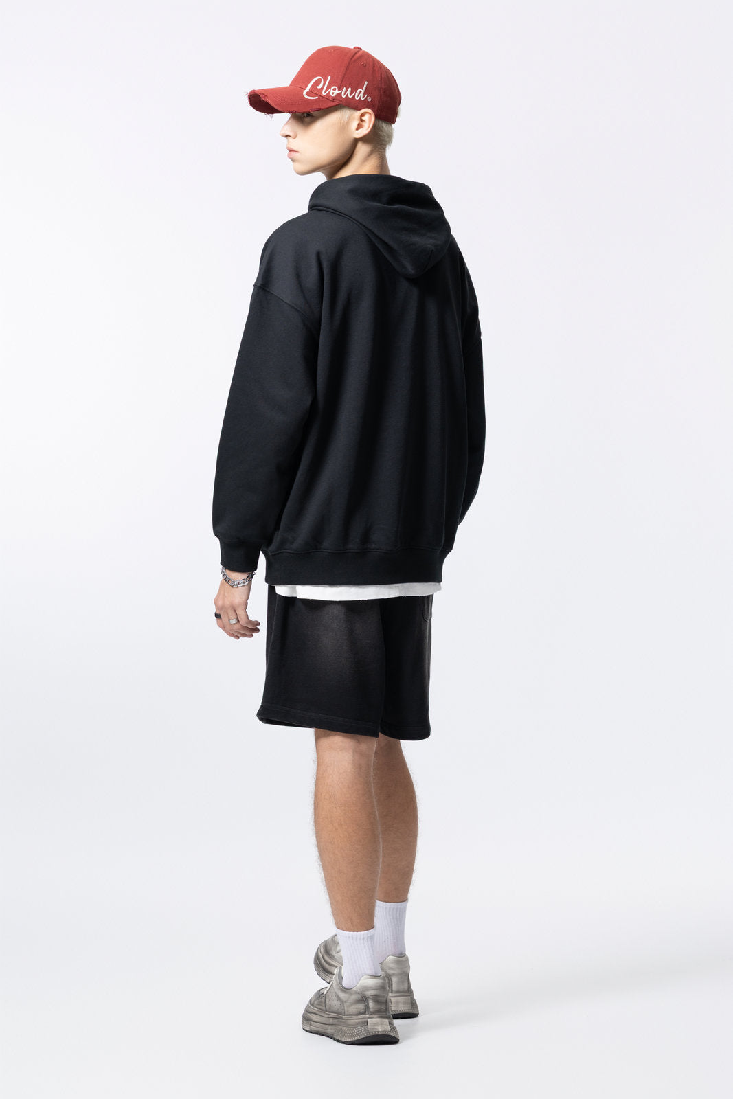 Washed Vintage Distressed Hoodie for women and men AFXWY001