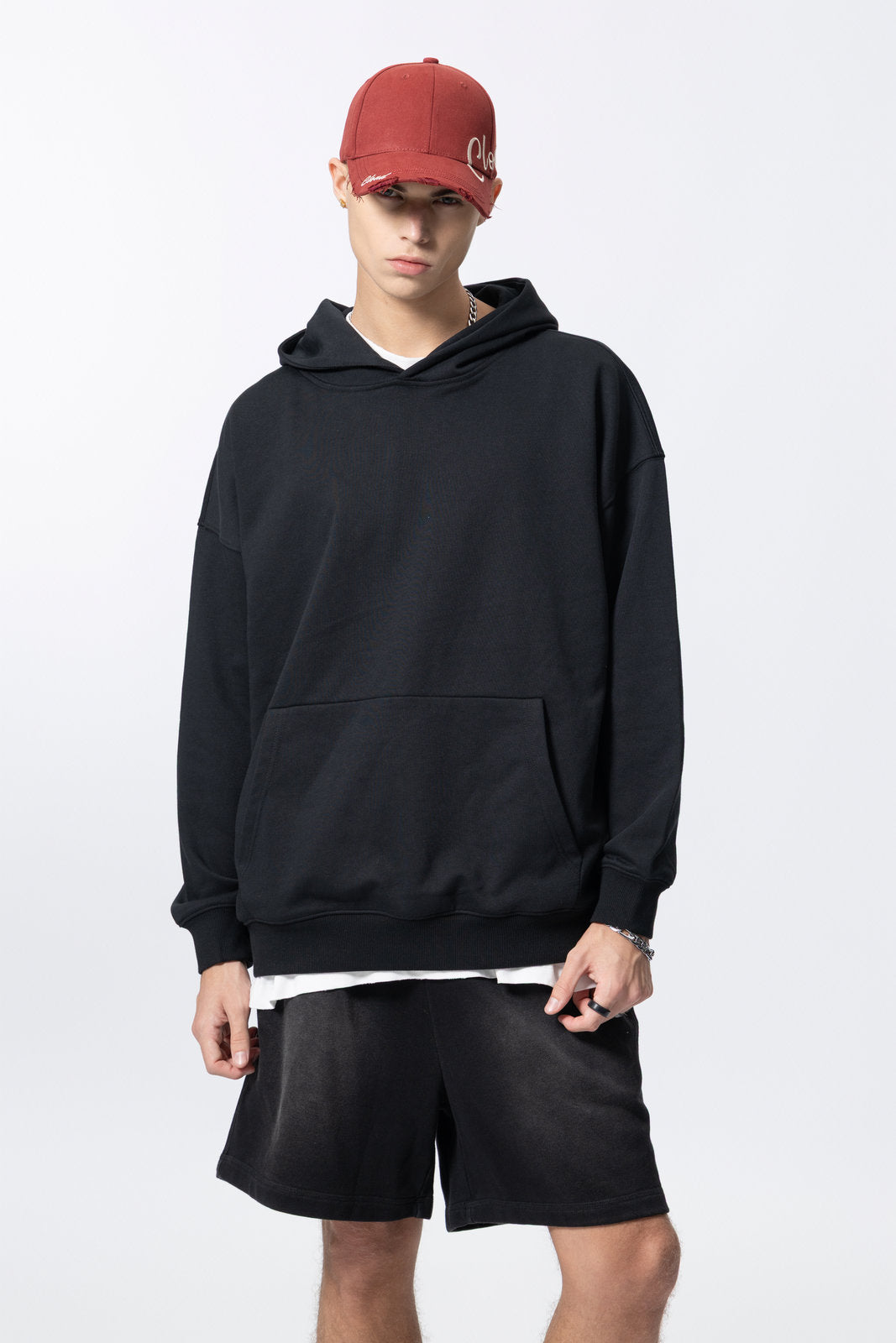 Washed Vintage Distressed Hoodie for women and men AFXWY001