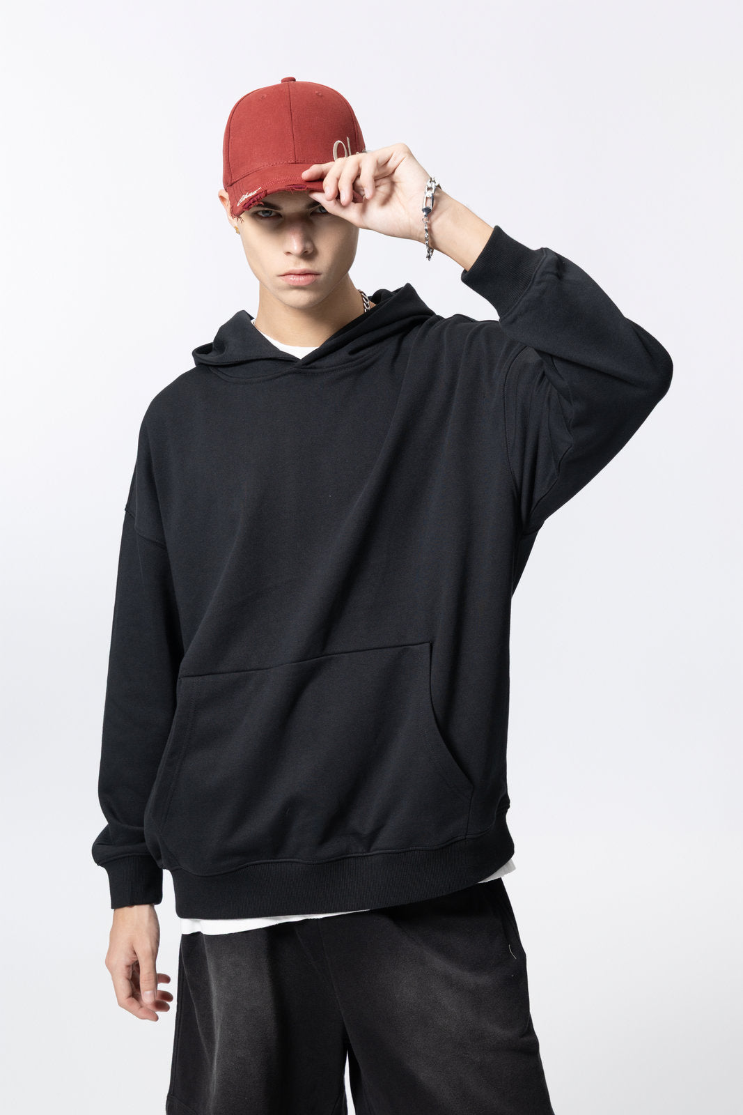 Washed Vintage Distressed Hoodie for women and men AFXWY001