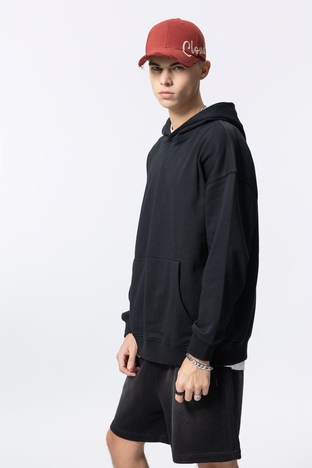 Washed Vintage Distressed Hoodie for women and men AFXWY001
