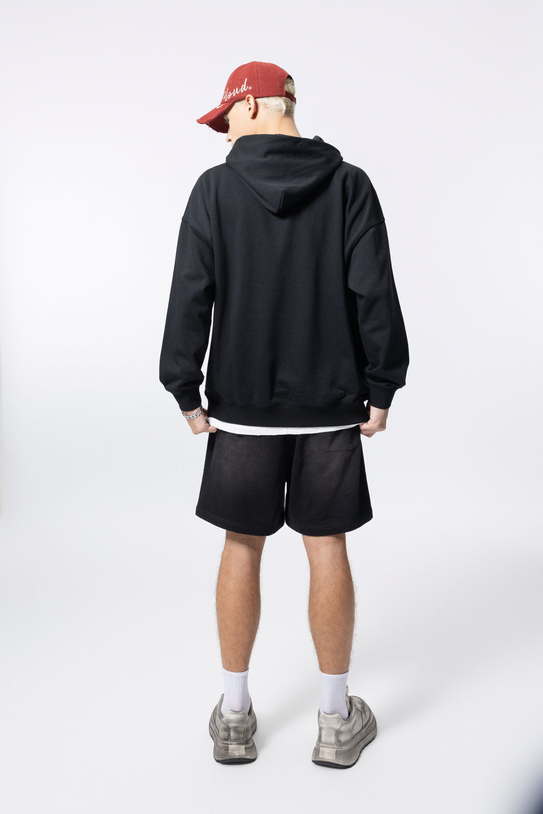 Washed Vintage Distressed Hoodie for women and men AFXWY001