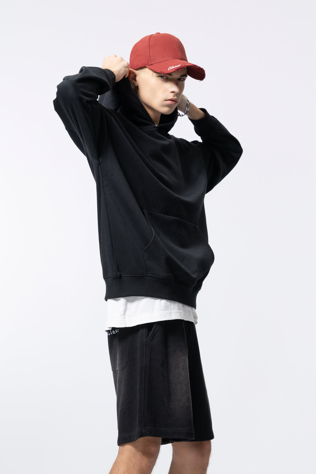 Washed Vintage Distressed Hoodie for women and men AFXWY001