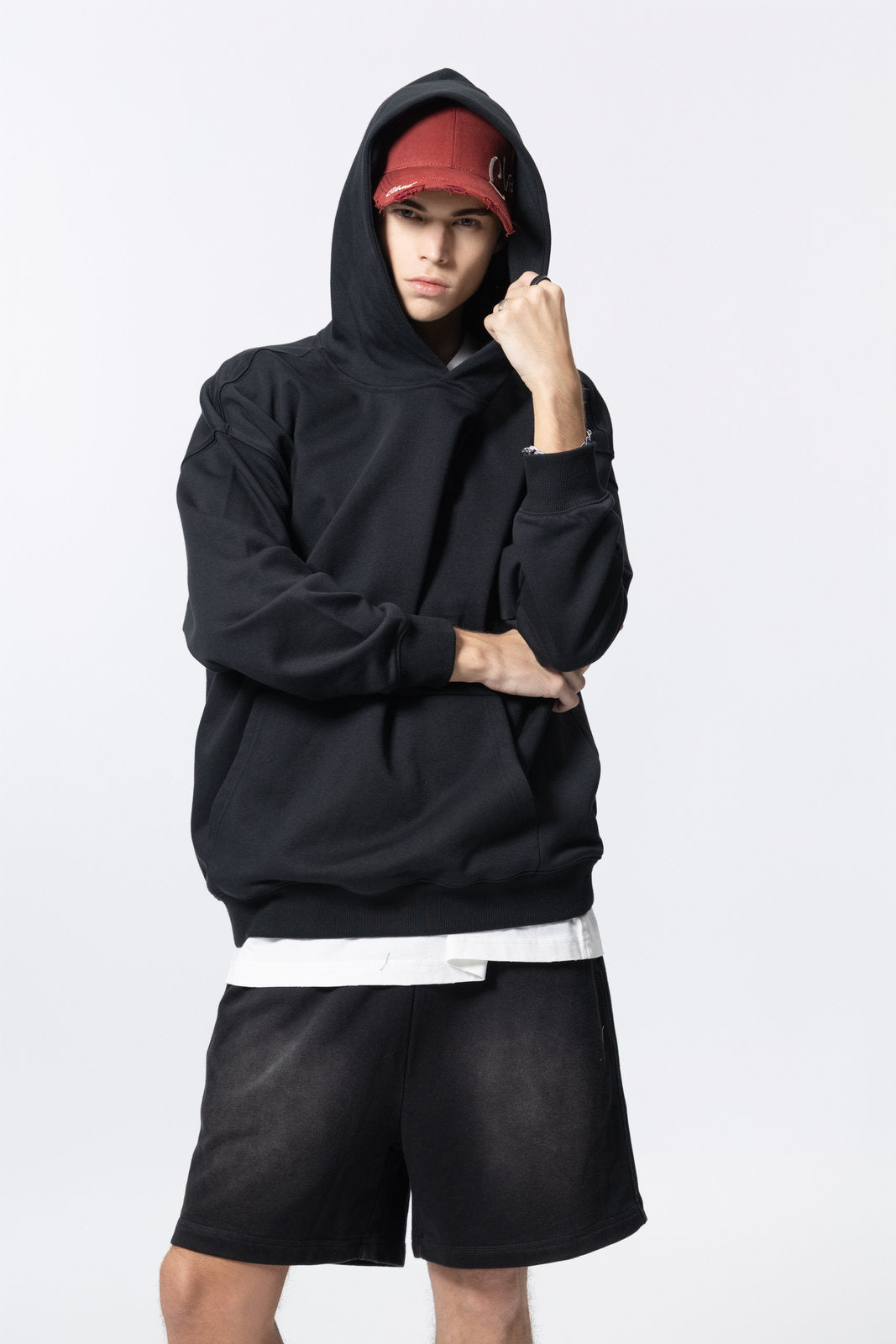 Washed Vintage Distressed Hoodie for women and men AFXWY001