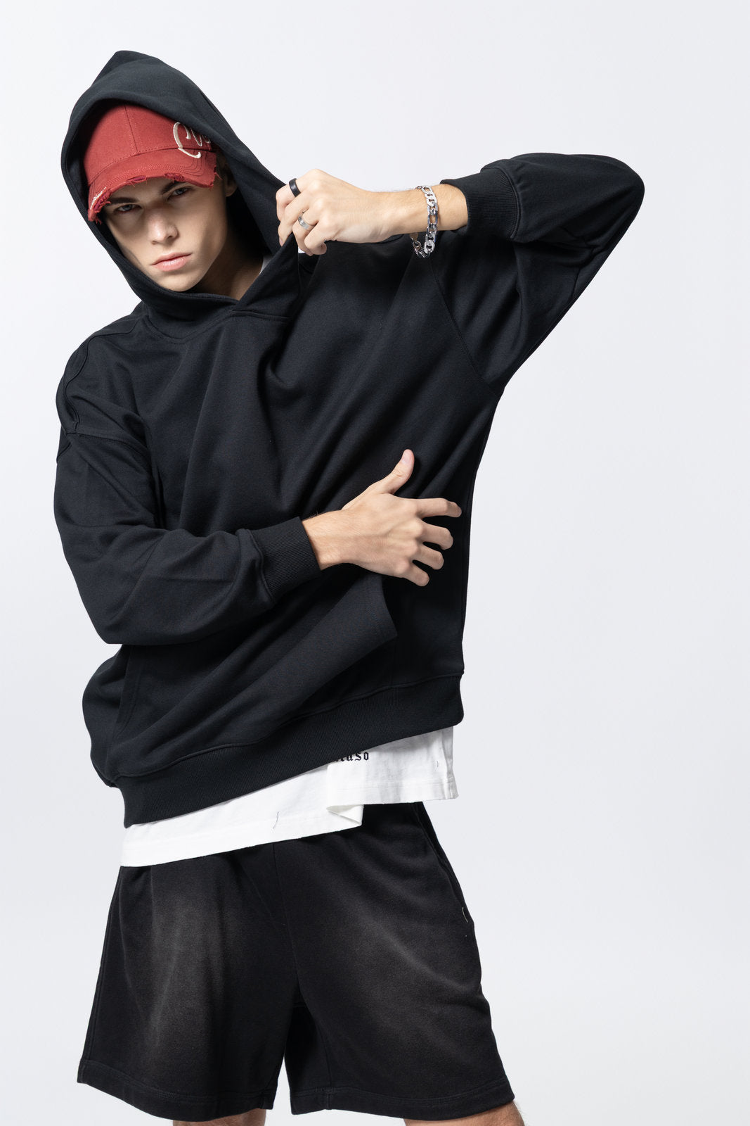 Washed Vintage Distressed Hoodie for women and men AFXWY001