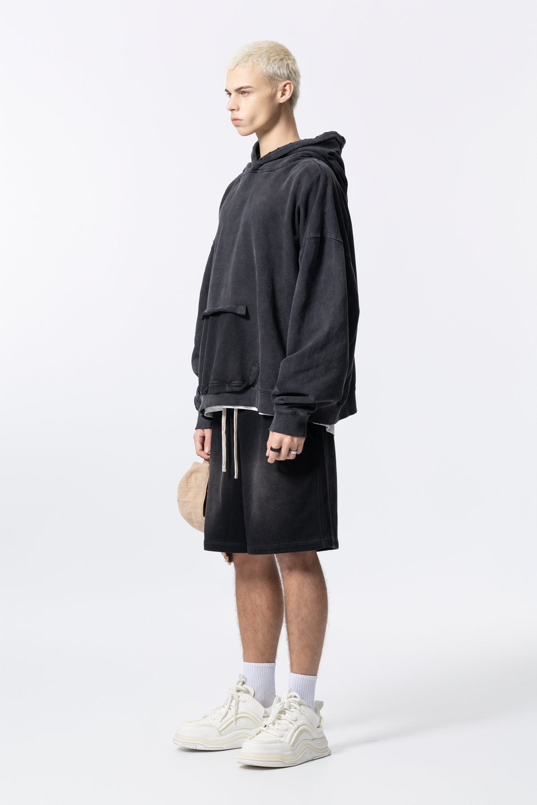 Washed Vintage Distressed Hoodie for women and men AFXWY003