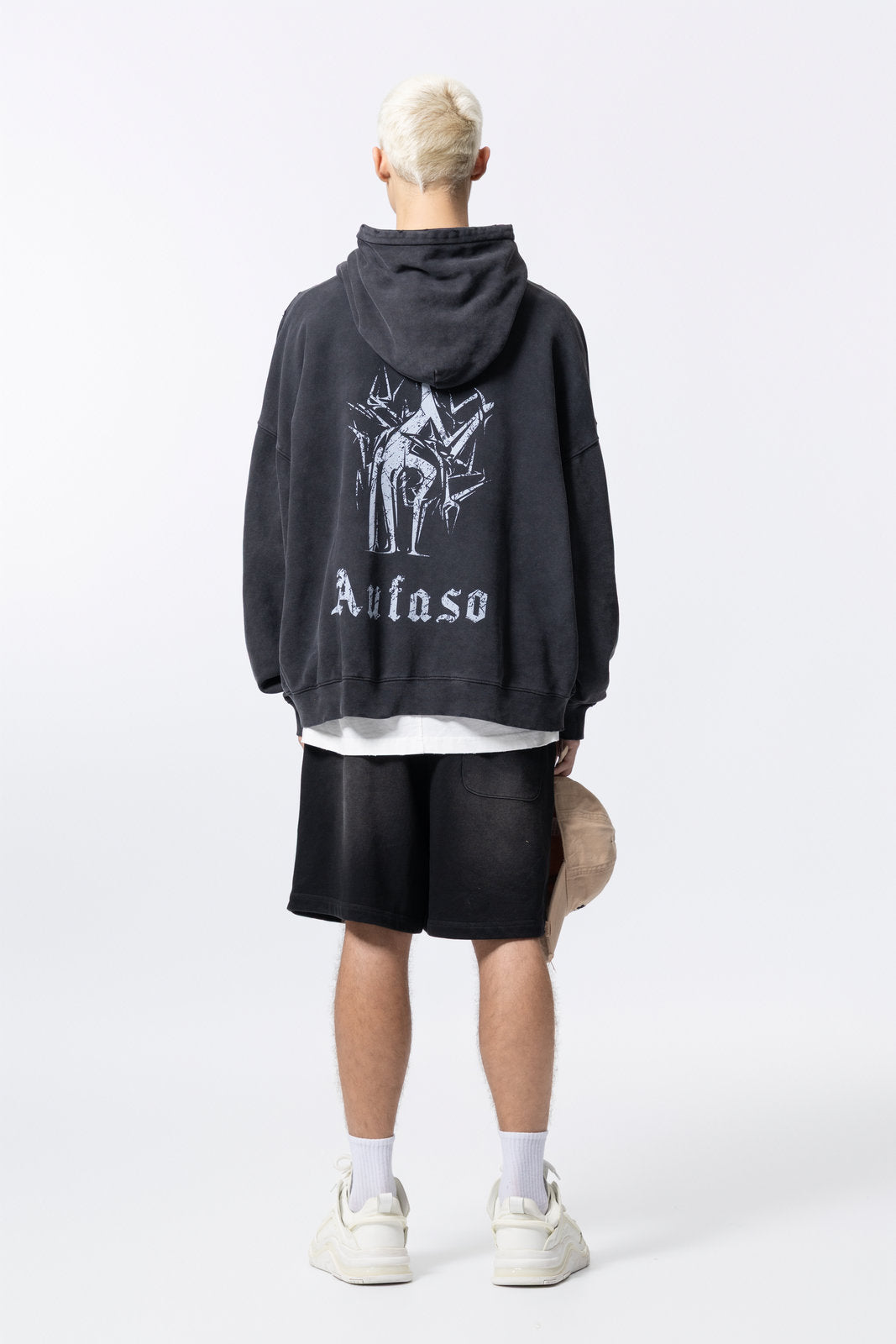 Washed Vintage Distressed Hoodie for women and men AFXWY003