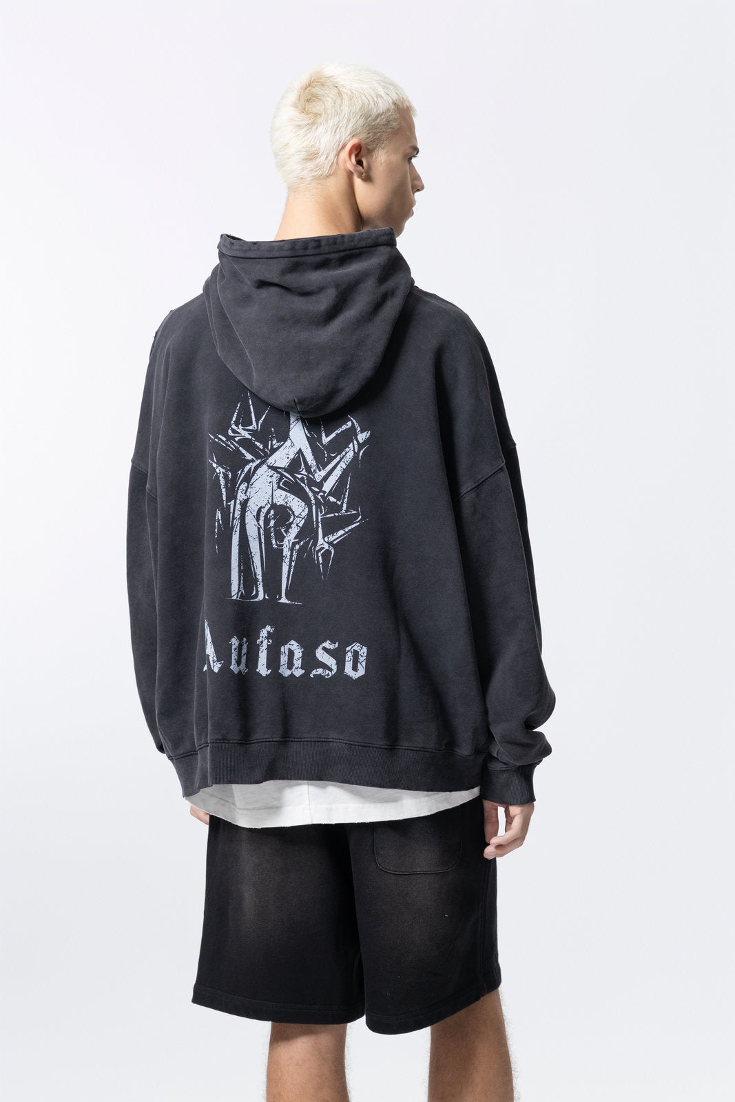 Washed Vintage Distressed Hoodie for women and men AFXWY003