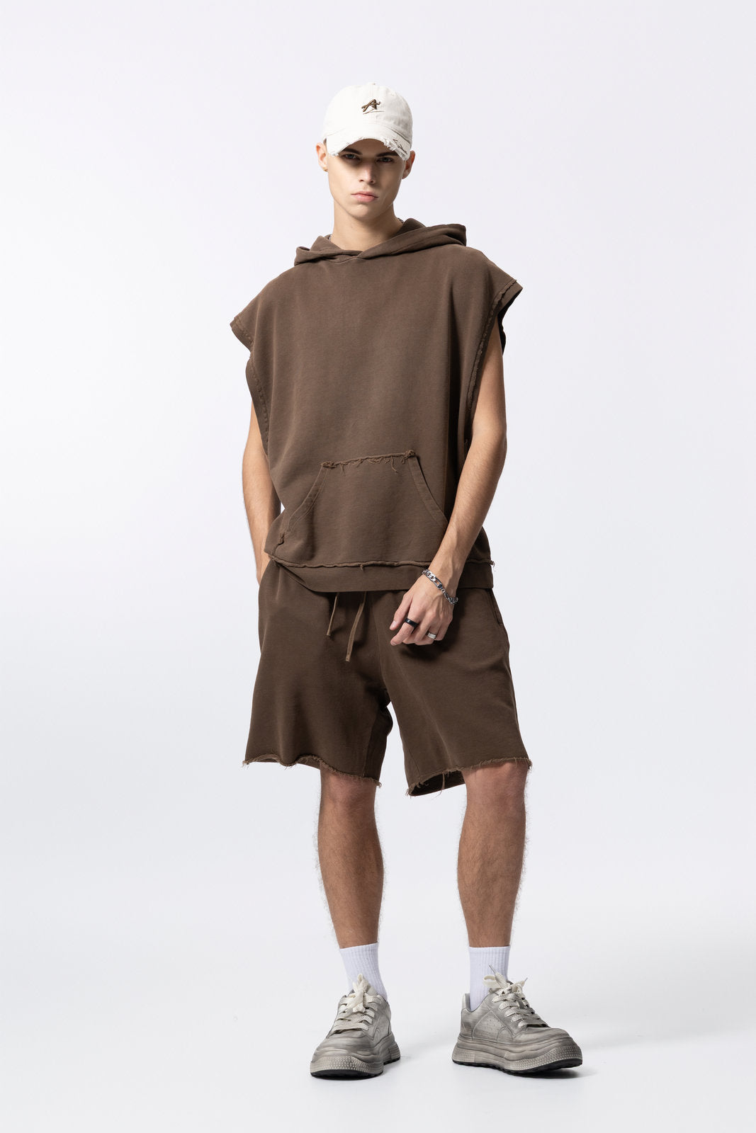 Hooded sleeveless jacket for women and men AFXBX004