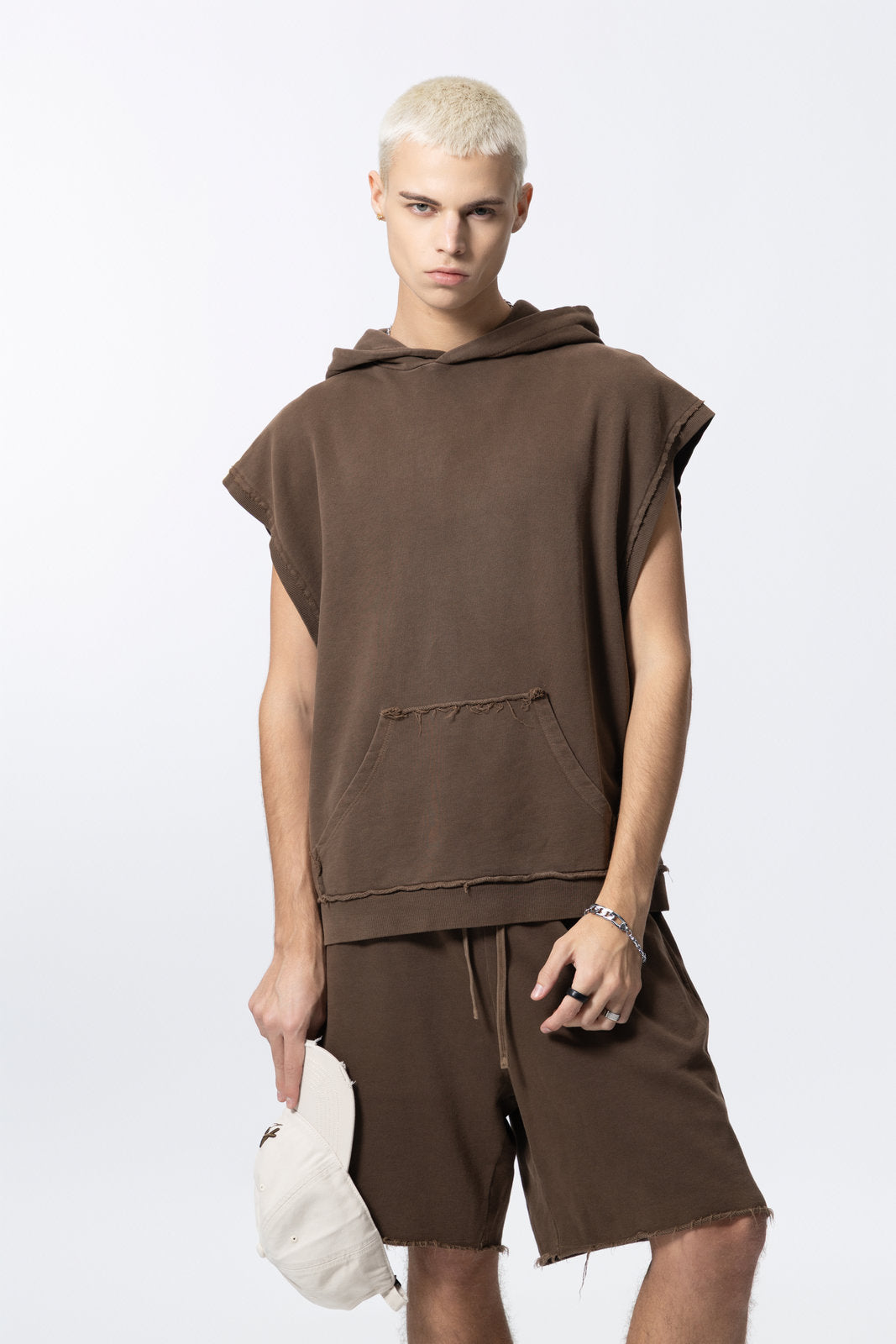 Hooded sleeveless jacket for women and men AFXBX004
