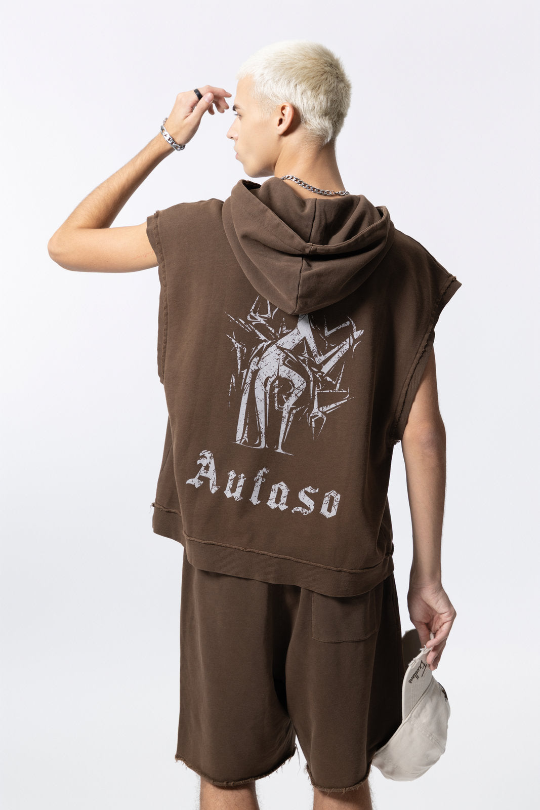 Hooded sleeveless jacket for women and men AFXBX004