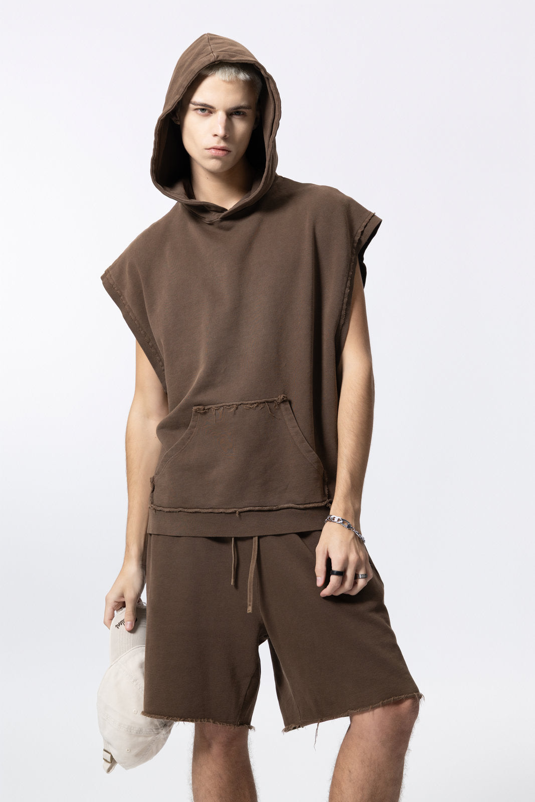 Hooded sleeveless jacket for women and men AFXBX004