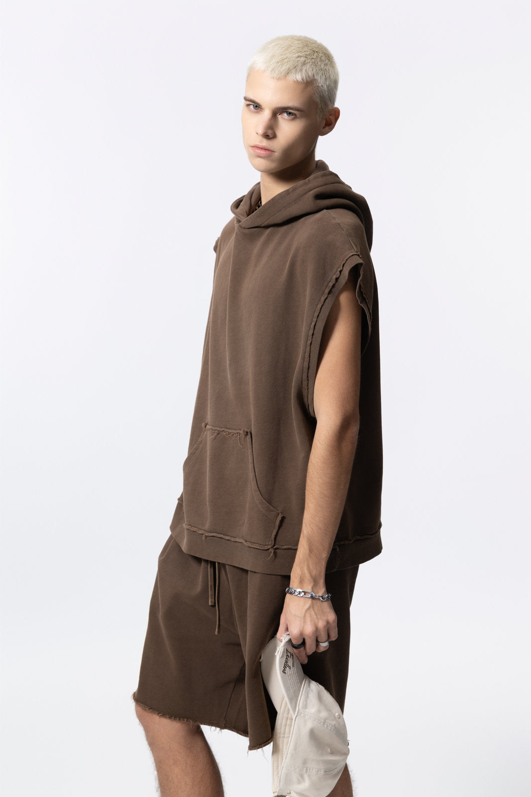 Hooded sleeveless jacket for women and men AFXBX004