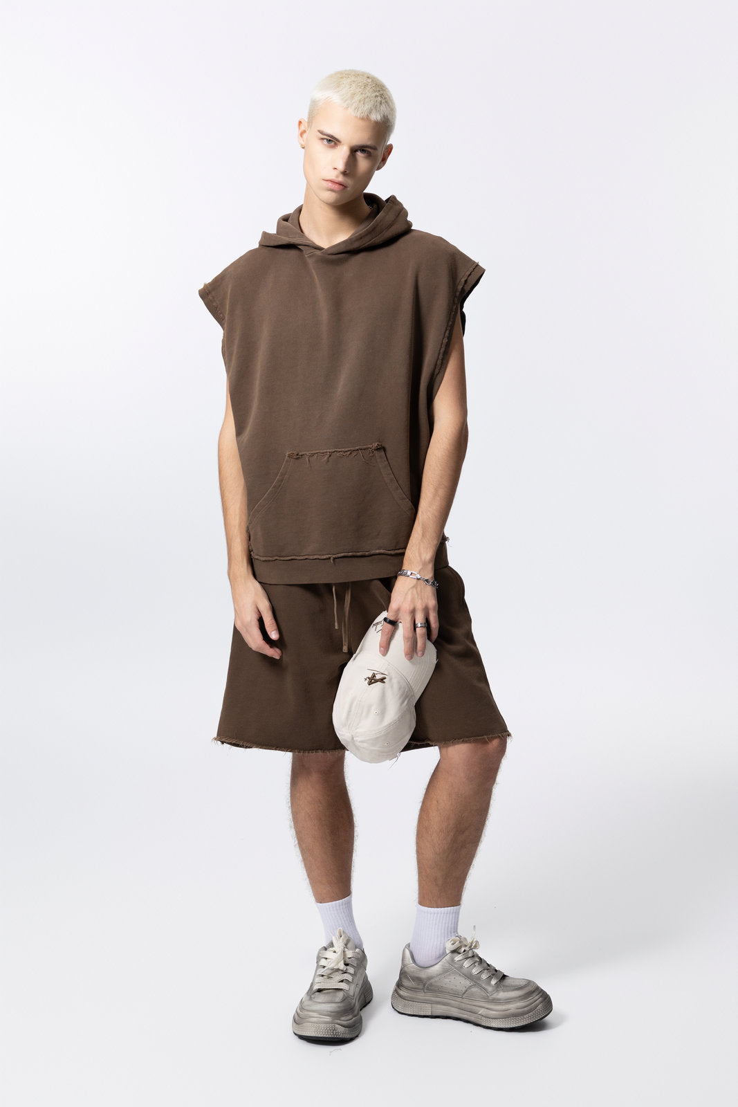 Hooded sleeveless jacket for women and men AFXBX004