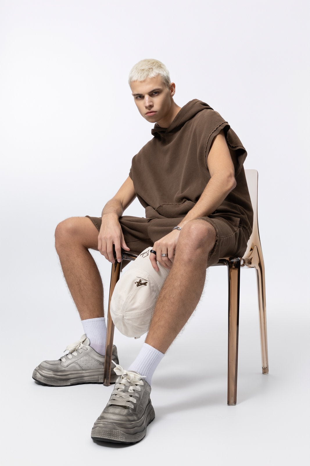 Hooded sleeveless jacket for women and men AFXBX004