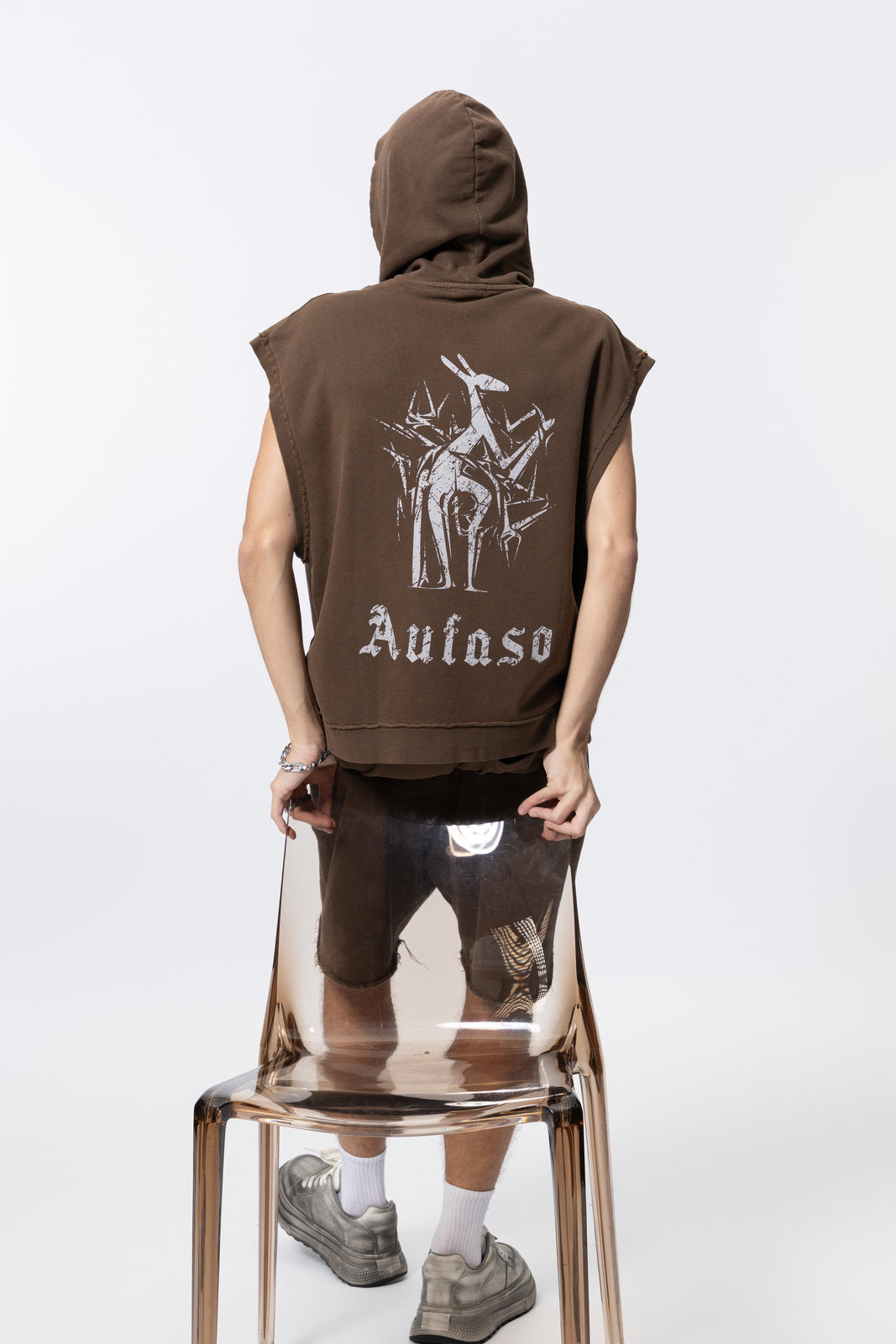 Hooded sleeveless jacket for women and men AFXBX004