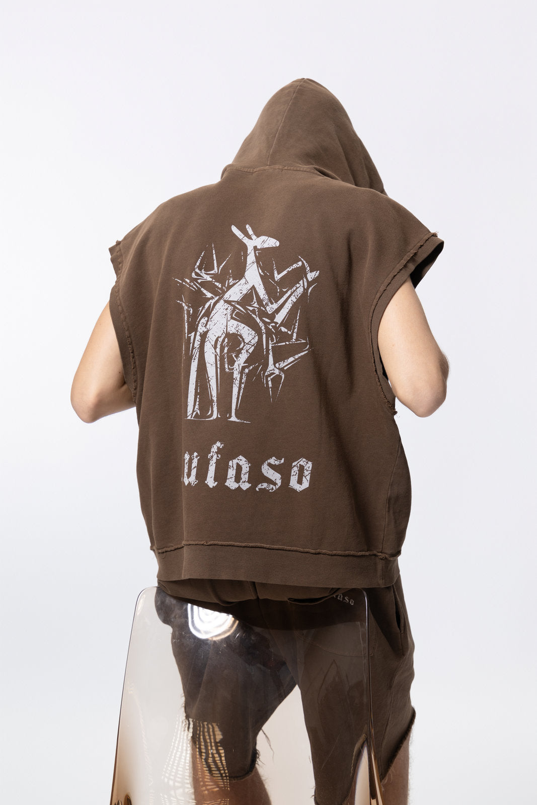 Hooded sleeveless jacket for women and men AFXBX004