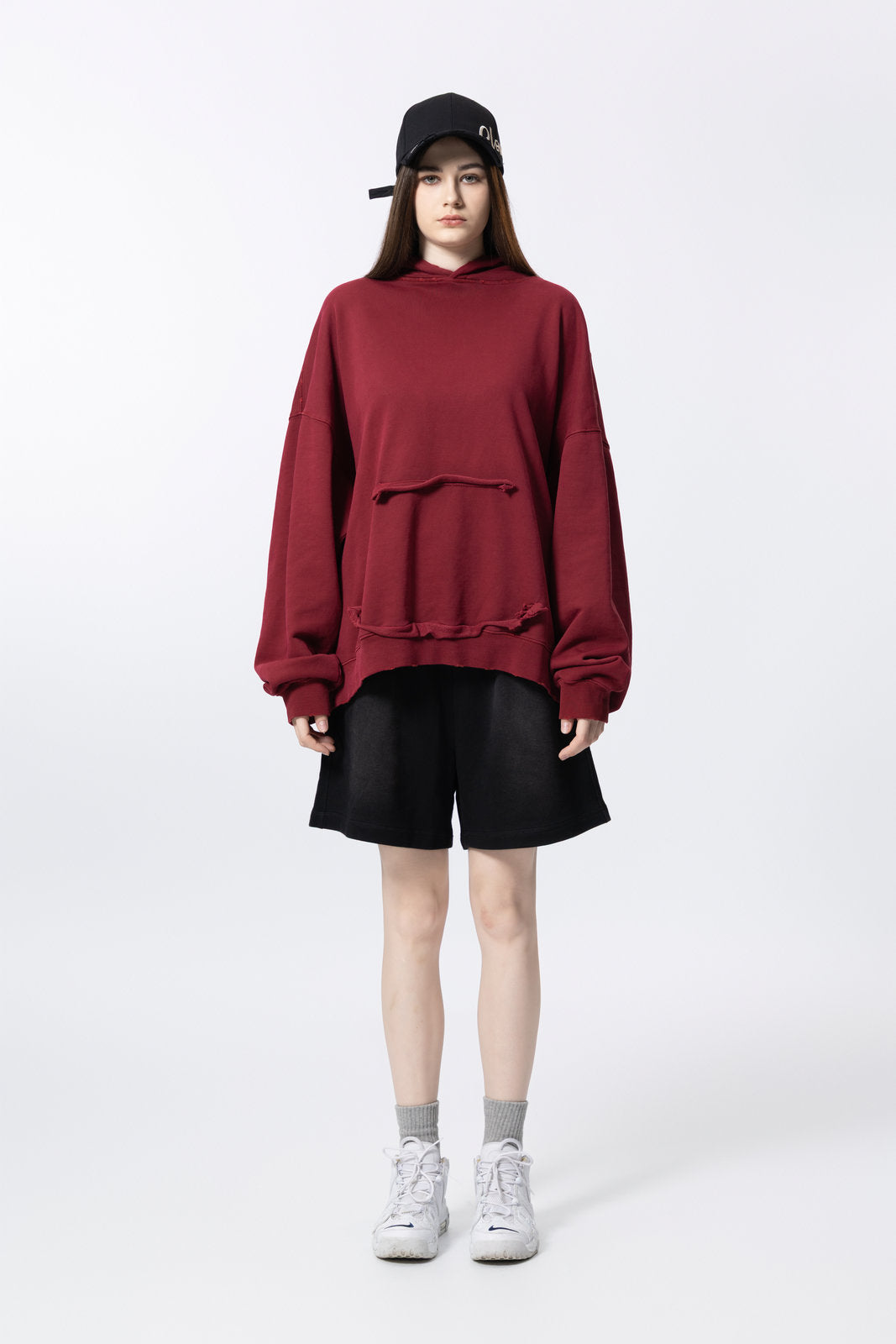 Washed Vintage Distressed Hoodie for women and men AFXWY003