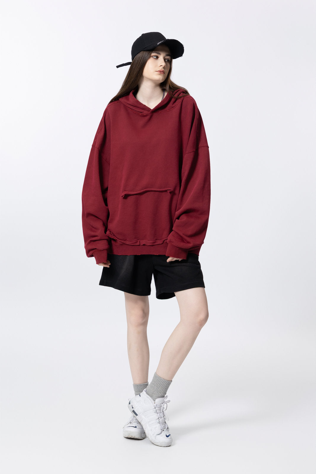 Washed Vintage Distressed Hoodie for women and men AFXWY003
