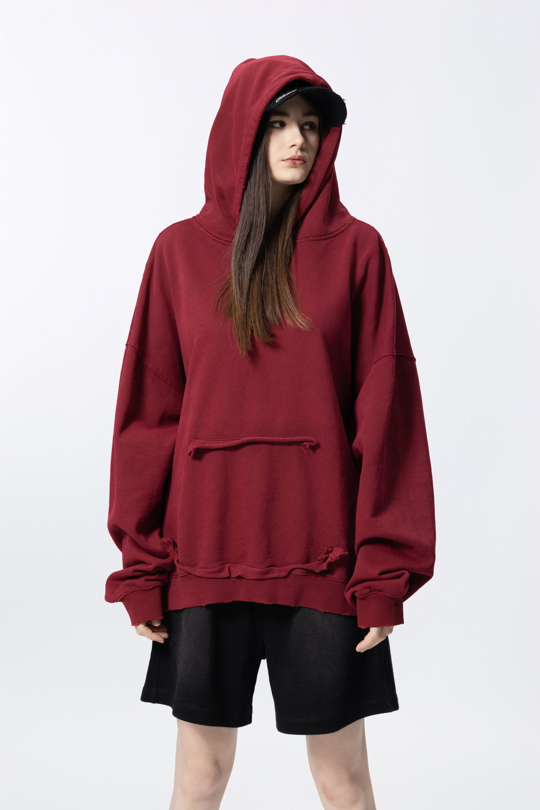 Washed Vintage Distressed Hoodie for women and men AFXWY003
