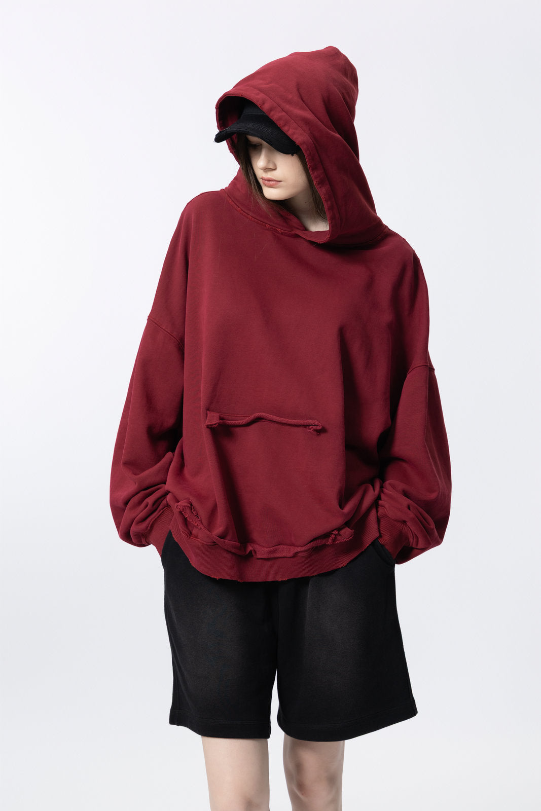 Washed Vintage Distressed Hoodie for women and men AFXWY003