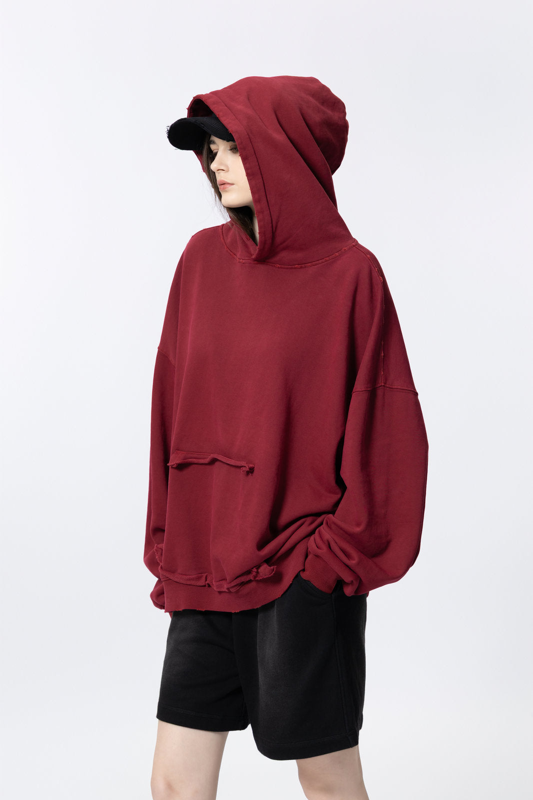 Washed Vintage Distressed Hoodie for women and men AFXWY003