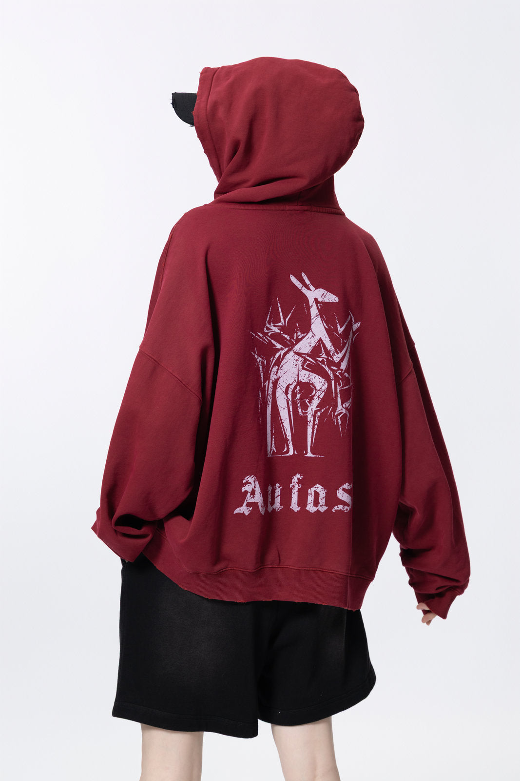 Washed Vintage Distressed Hoodie for women and men AFXWY003