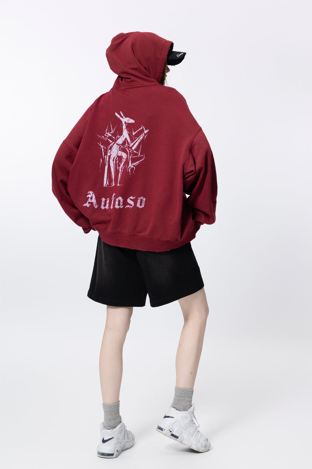 Washed Vintage Distressed Hoodie for women and men AFXWY003