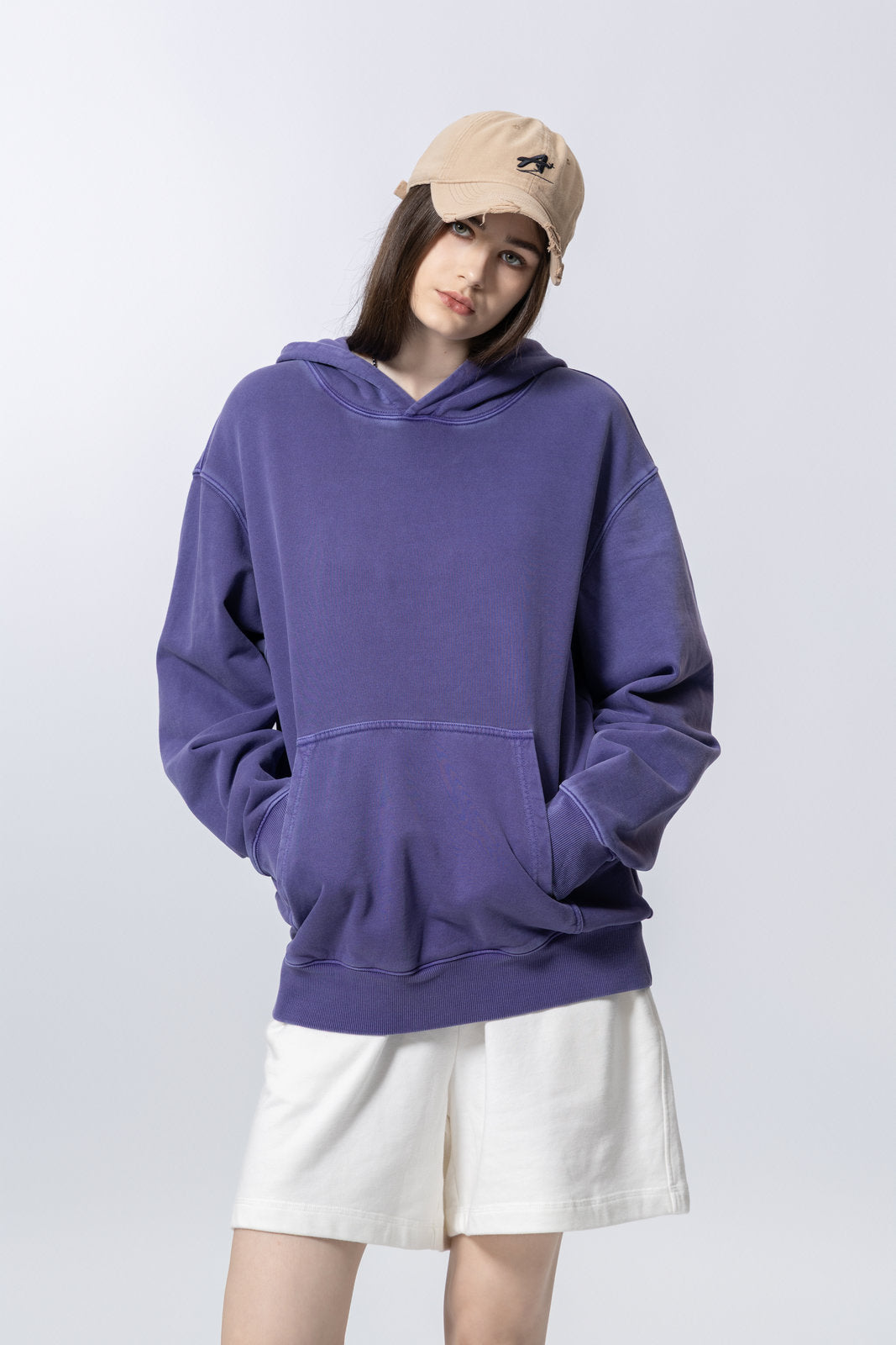 Washed Vintage Distressed Hoodie for women and men AFXWY004
