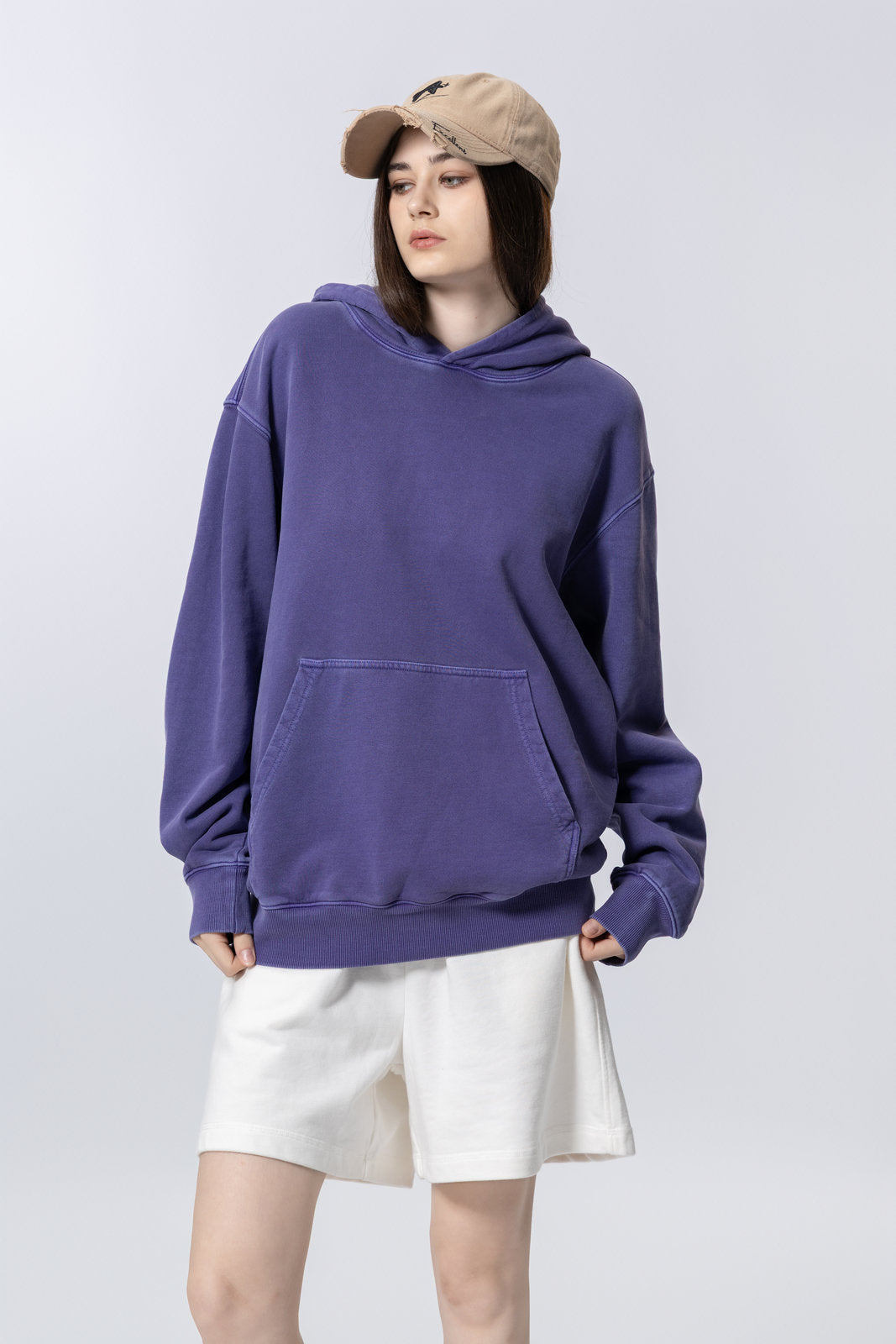 Washed Vintage Distressed Hoodie for women and men AFXWY004