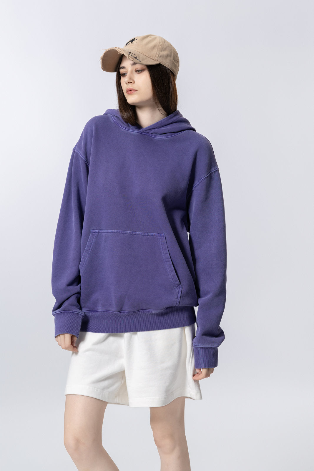 Washed Vintage Distressed Hoodie for women and men AFXWY004