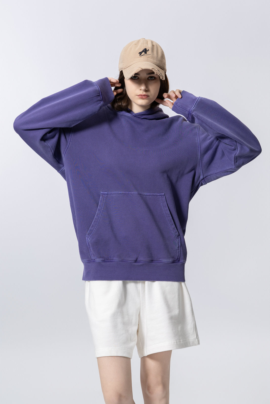 Washed Vintage Distressed Hoodie for women and men AFXWY004