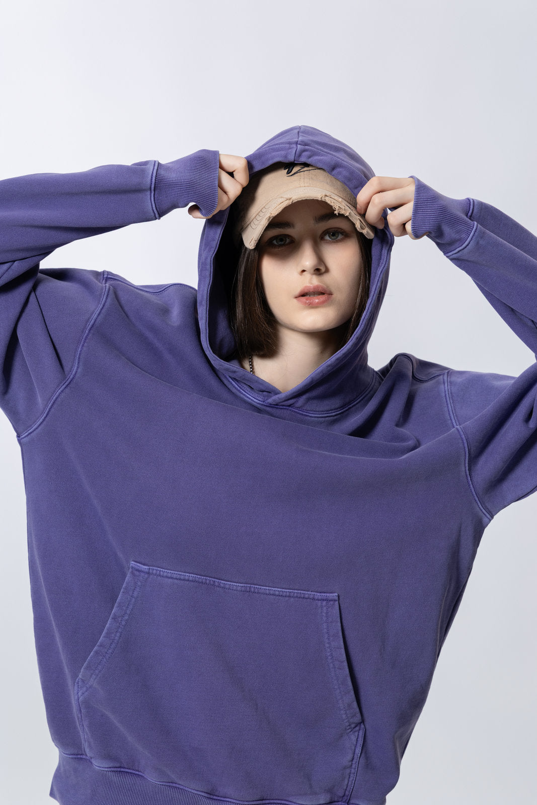 Washed Vintage Distressed Hoodie for women and men AFXWY004
