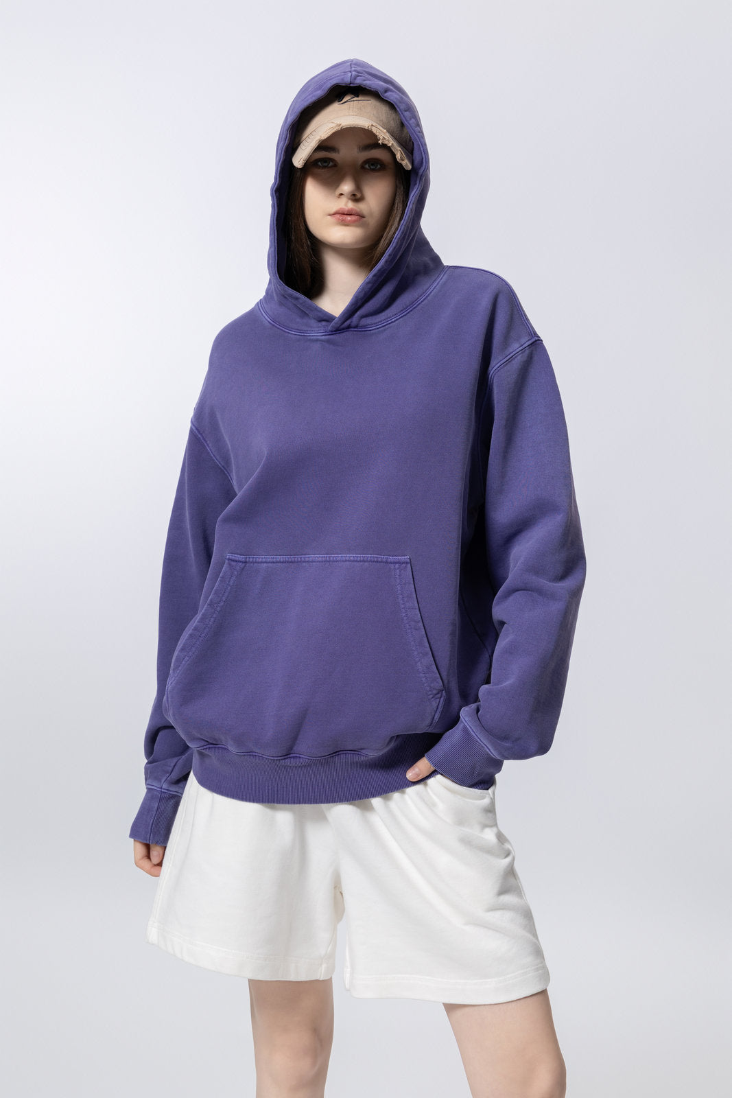 Washed Vintage Distressed Hoodie for women and men AFXWY004
