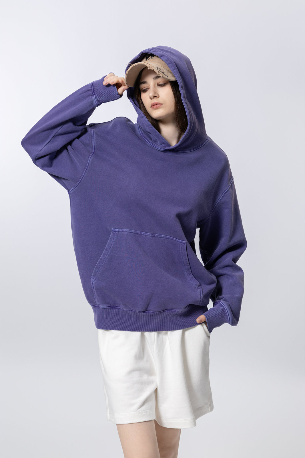 Washed Vintage Distressed Hoodie for women and men AFXWY004