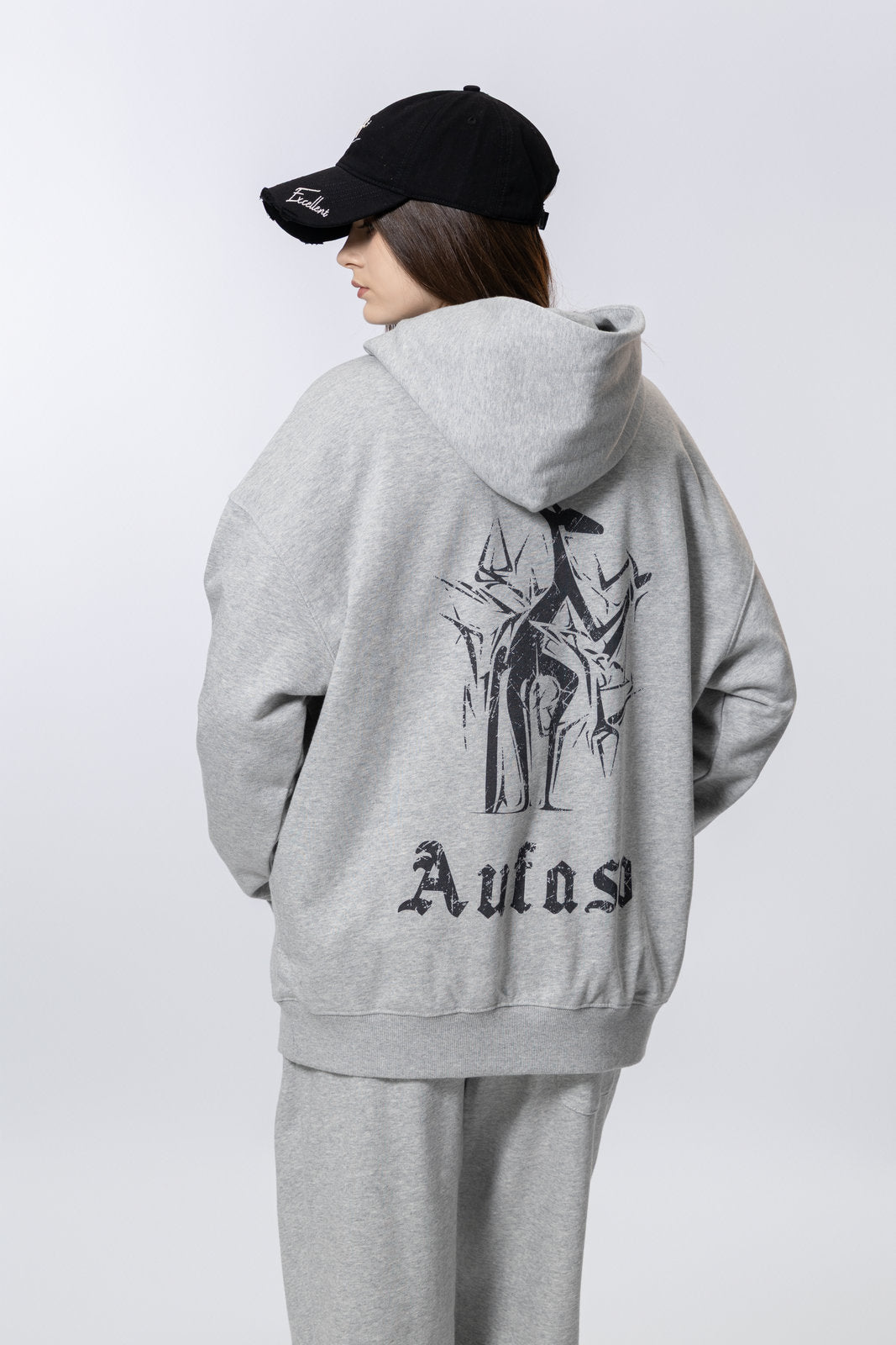 Washed Vintage Distressed Hoodie for women and men AFXWY001