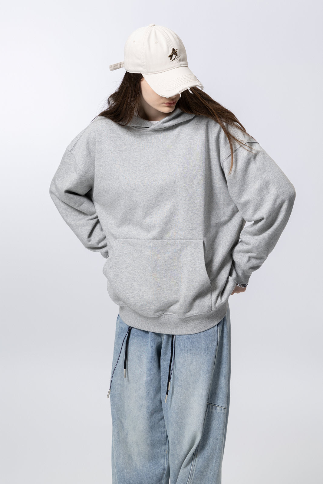 Washed Vintage Distressed Hoodie for women and men AFXWY001