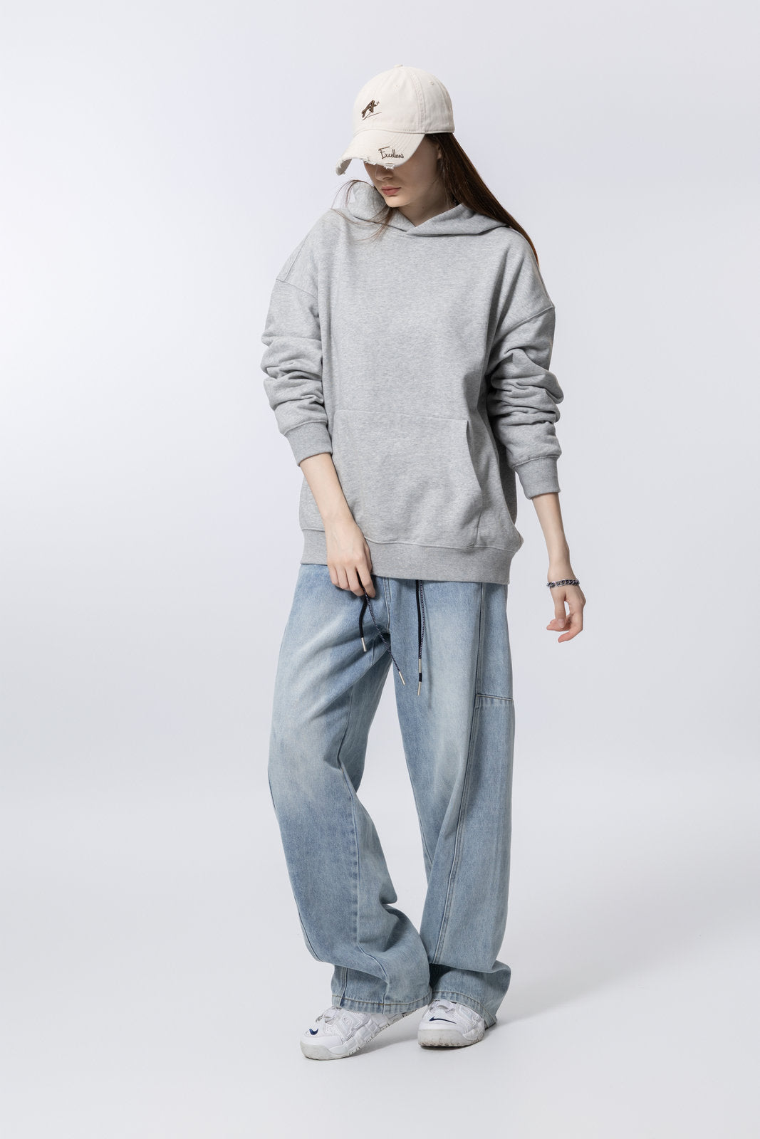 Washed Vintage Distressed Hoodie for women and men AFXWY001