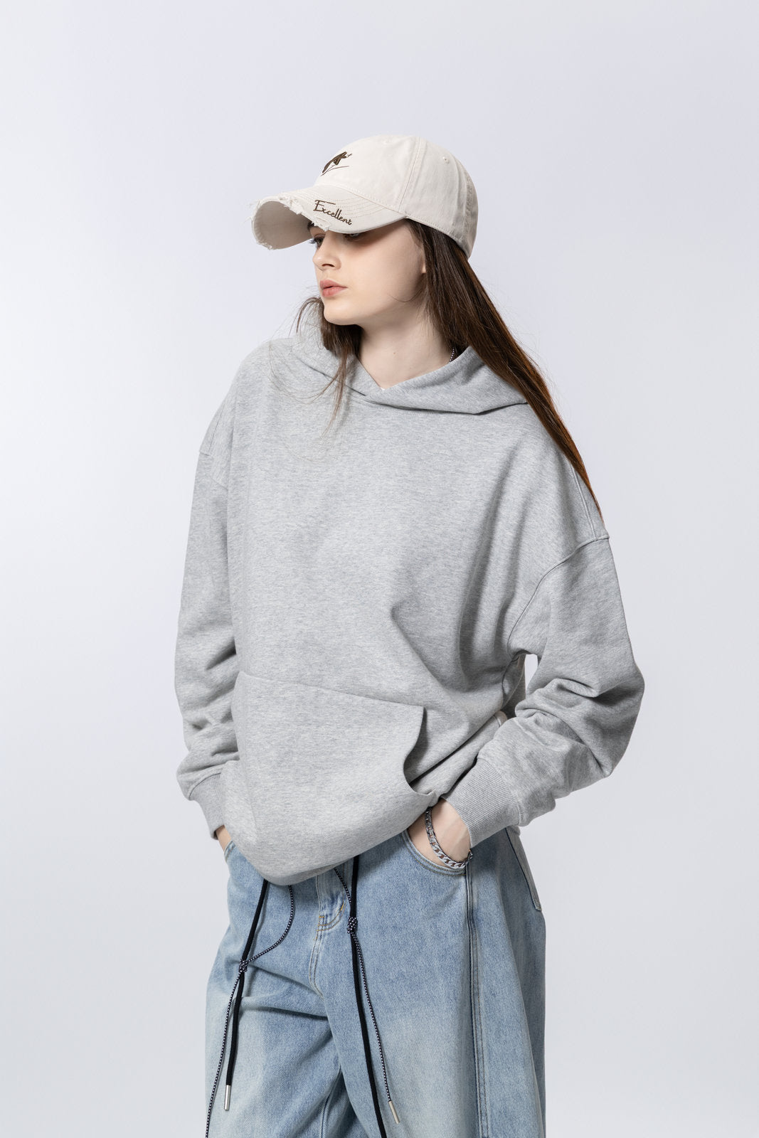 Washed Vintage Distressed Hoodie for women and men AFXWY001
